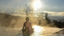 Person in Infinity Pool