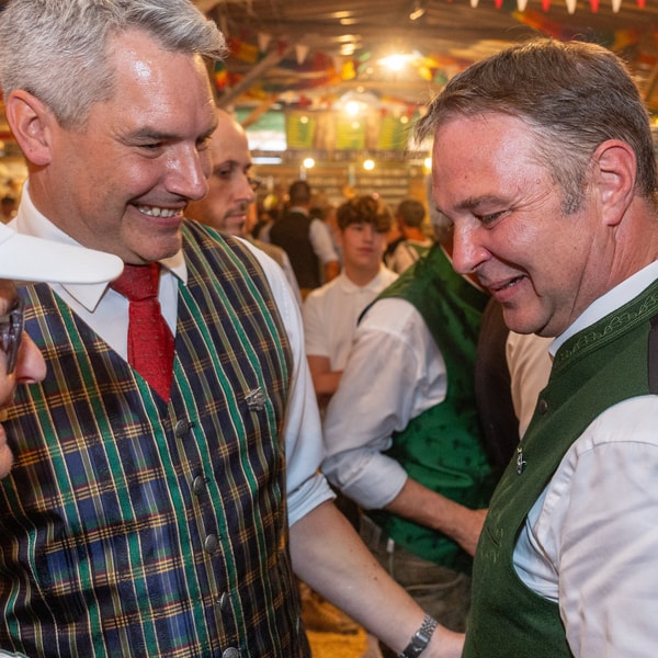 Mit dem Kanzler am Kirtag
