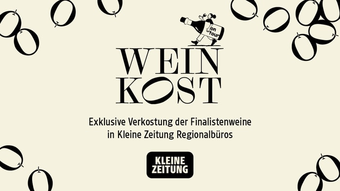 Wir heißen Sie exklusiv in drei steirischen Regionalbüros der Kleinen Zeitung zur geführten Verkostung der besten Weine der Kleine Zeitung Weinkost 2026