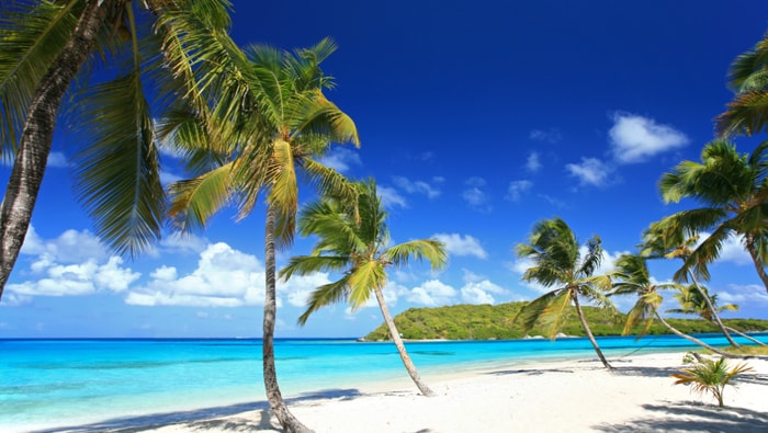 Strand und Meer auf der Karibik
